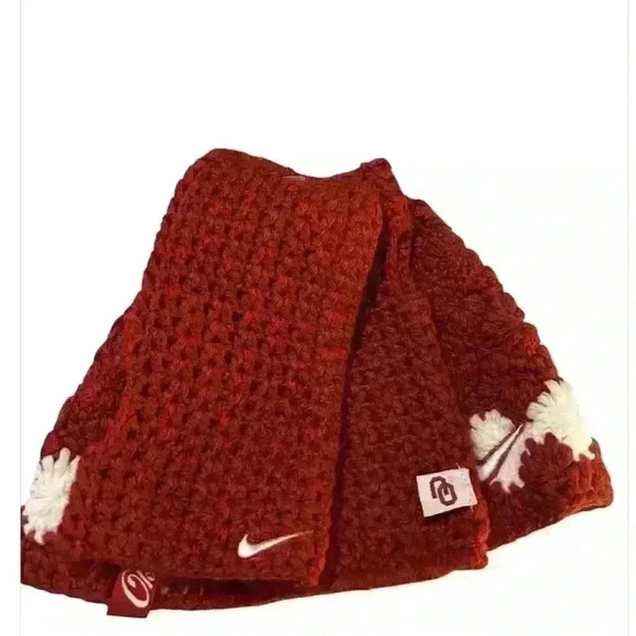 NWOT Nike Oklahoma Sooners beanie and fingerless gloves set - Picture 3 of 5